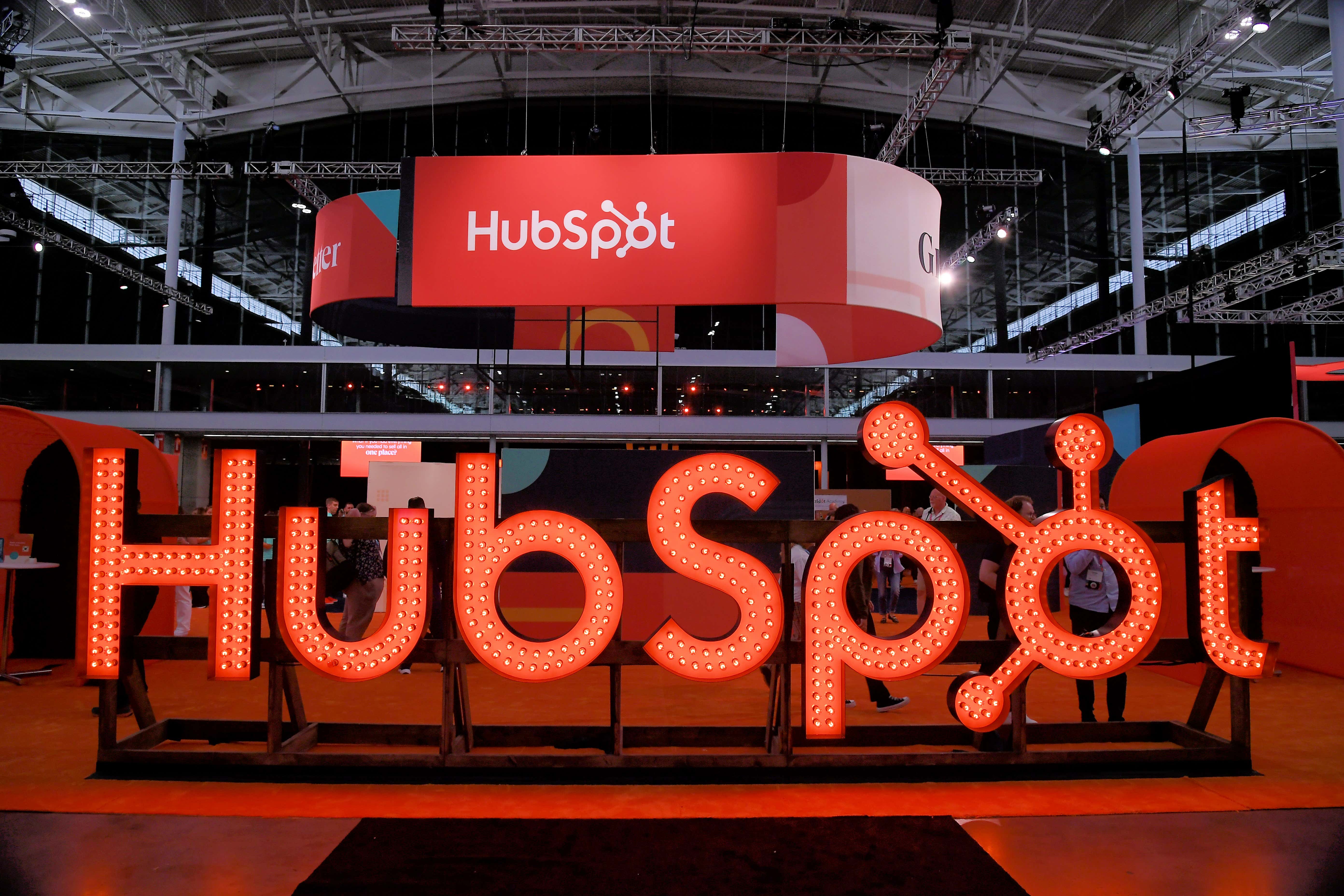 HubSpot on display at the Boston Convention & Exhibition Center in 2023.